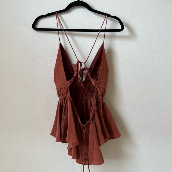 Joslin Liana Silk Camisole Sandwash Terracotta Silk Aus 10 US 6 - Picture 4 of 6